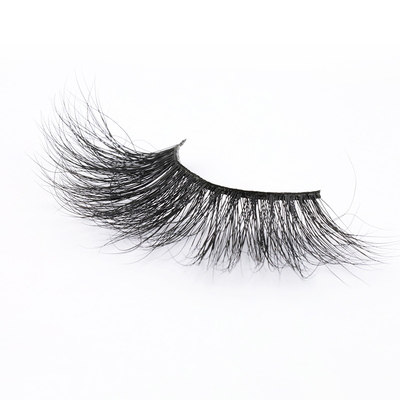 Wholesale Price 100% Real Mink Fur 5D 25mm Strip Lashes with Private Label in the US YY122
